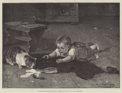 Its An Ill Wind That Blows Nobody Any Good engraving by Hugo Oehmichen